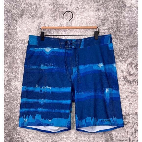 Patagonia Board Shorts 34 Mens Stretch Hydroflow 9" Streamline Fit - Picture 1 of 8